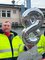 Warnstreik und Menschenkette bei Witzenmann Pforzheim