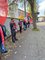 Warnstreik und Menschenkette Witzenmann und Saacke