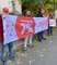 Warnstreik und Menschenkette Witzenmann und Saacke
